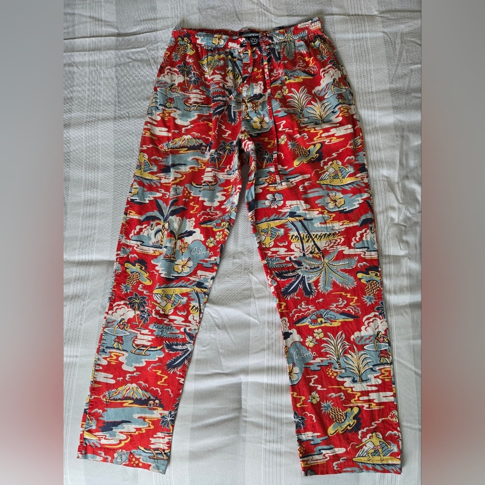 Polo Ralph Lauren Sleepwear Pants Men’s Size Medium Hawaiian Floral Aloha Cotton